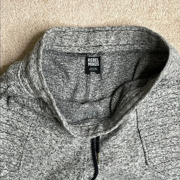 Rebel Minds Heathered Gray Joggers with Tapered Legs - Picture 2 of 4